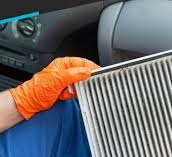 HEPA car air filter dirty clean