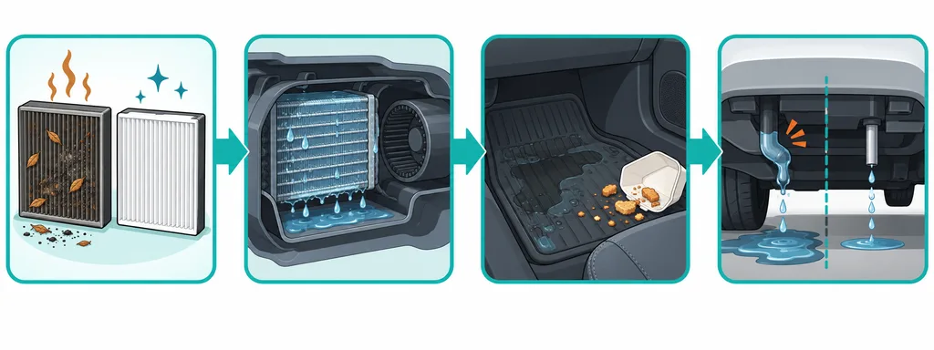 자동차 에어컨 냄새 원인별 점검 순서